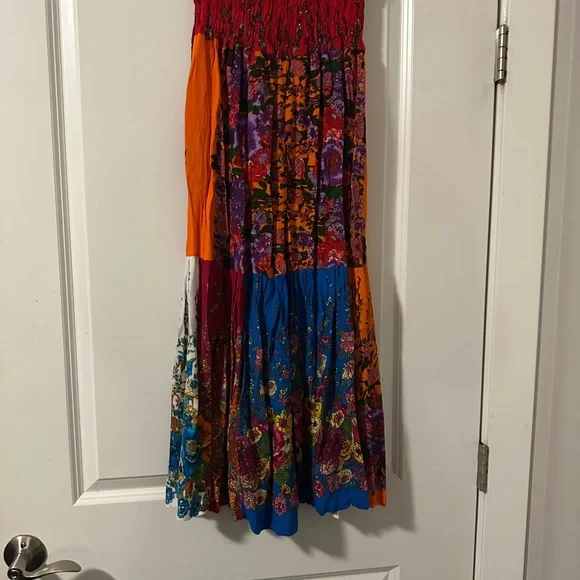 Wide-Leg Floral Patchwork Pants - Multi - Picture 2 of 4